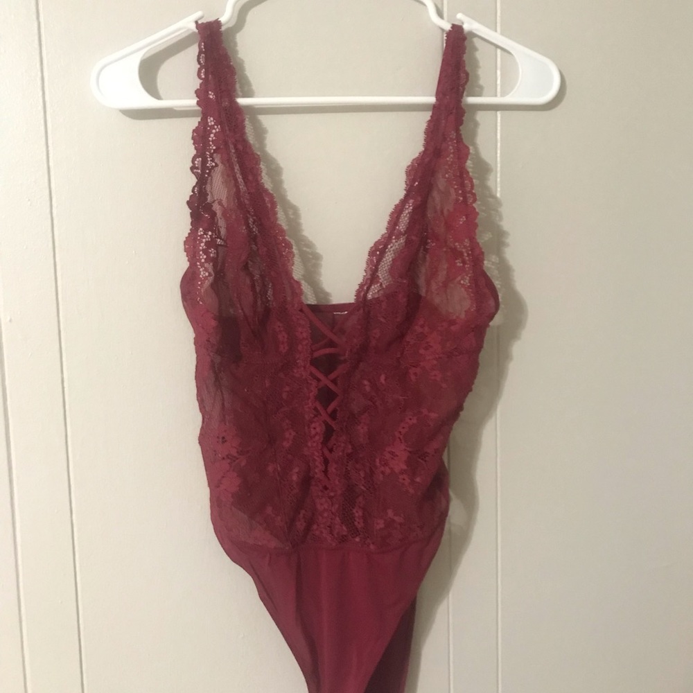 NEVER WORN red bodysuit/lingerie